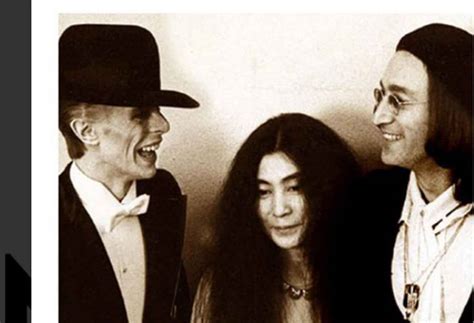 Photo Montage David Bowie Yoko Ono Et John Lennon Yoko Ono publie une photo trafiquée la montrant avec David Bowie